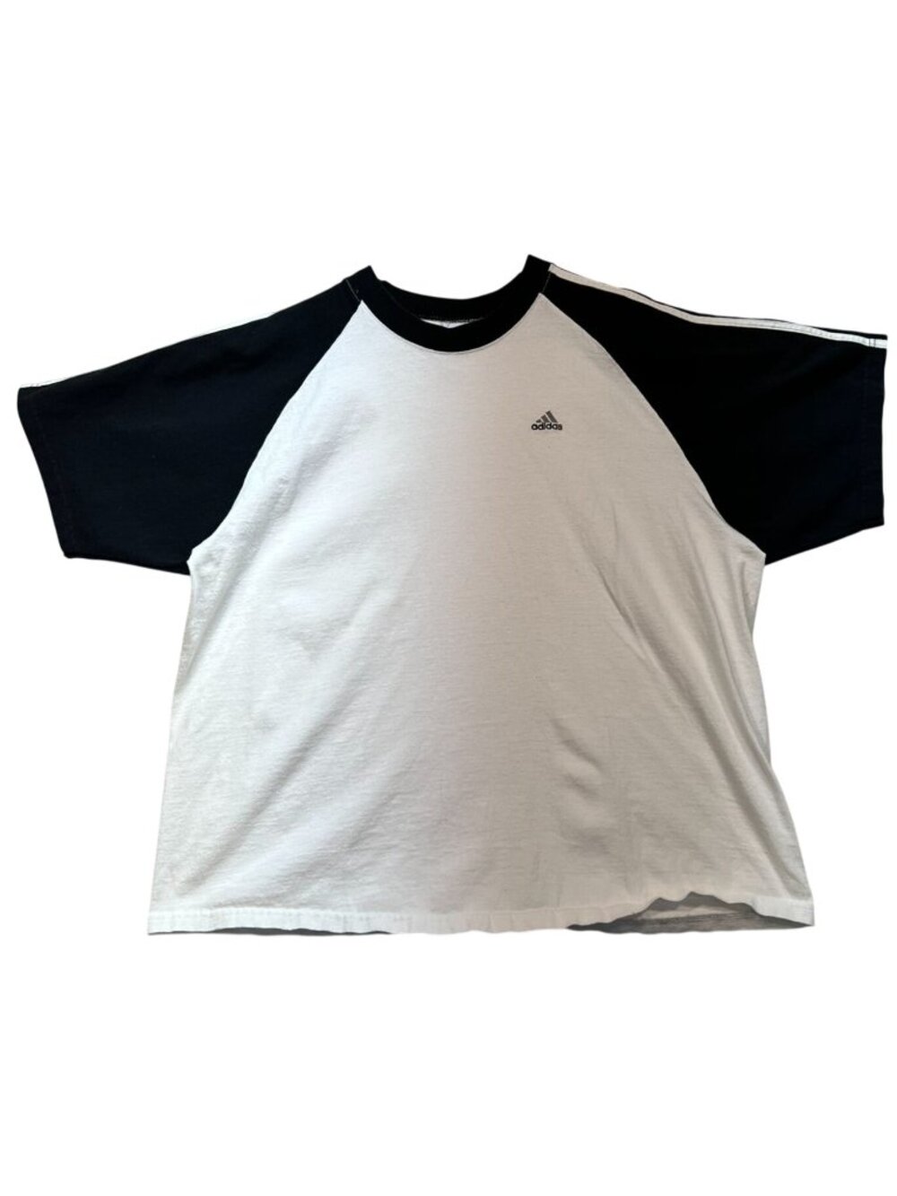 Adidas Club Raglan T-Shirt Short Sleeve Summer Size L White Black Casual